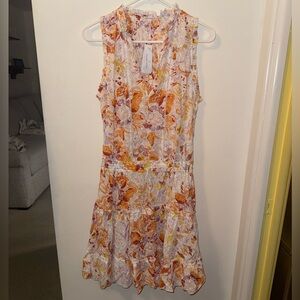 NWT Poupette St. Barth Mini Dress Clara in Orange Nemesia